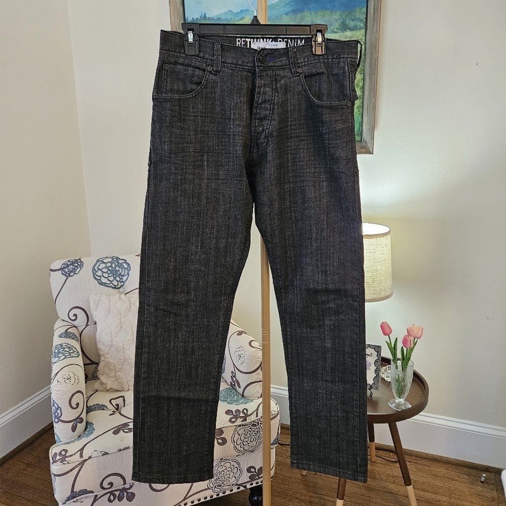 Orisue Rethink Black Denim Jeans for Men Sz 32x32